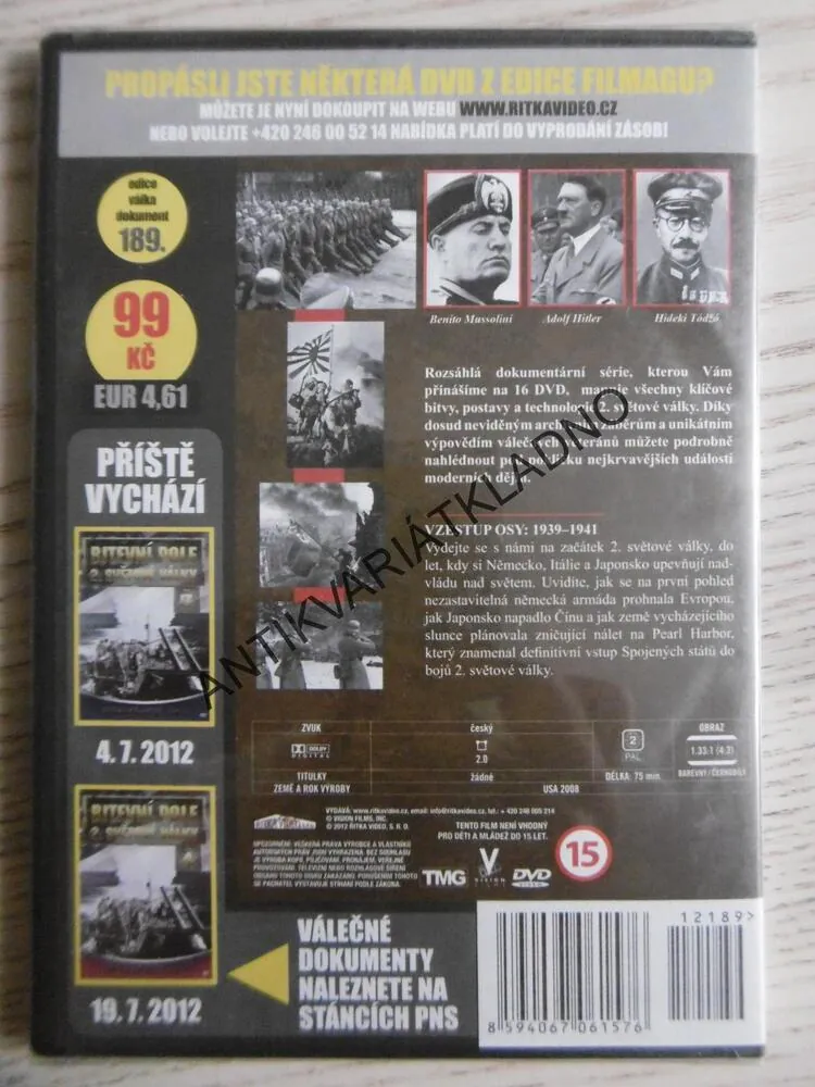 BITEVNÍ POLE 2. SVĚTOVÉ VÁLKY 2, DVD FILM DOKUMENT