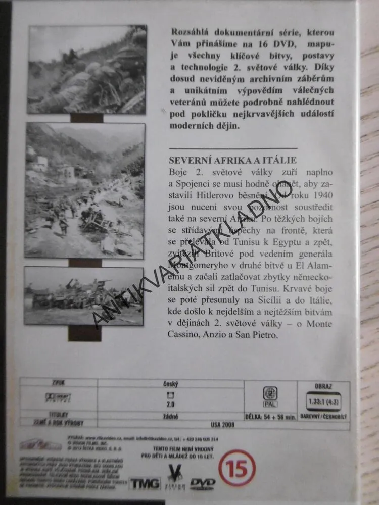 BITEVNÍ POLE 2. SVĚTOVÉ VÁLKY 8, DVD FILM DOKUMENT