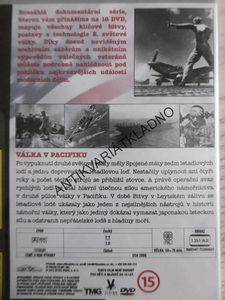 BITEVNÍ POLE 2. SVĚTOVÉ VÁLKY 11, DVD FILM DOKUMENT