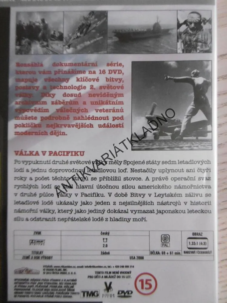 BITEVNÍ POLE 2. SVĚTOVÉ VÁLKY 12, DVD FILM DOKUMENT