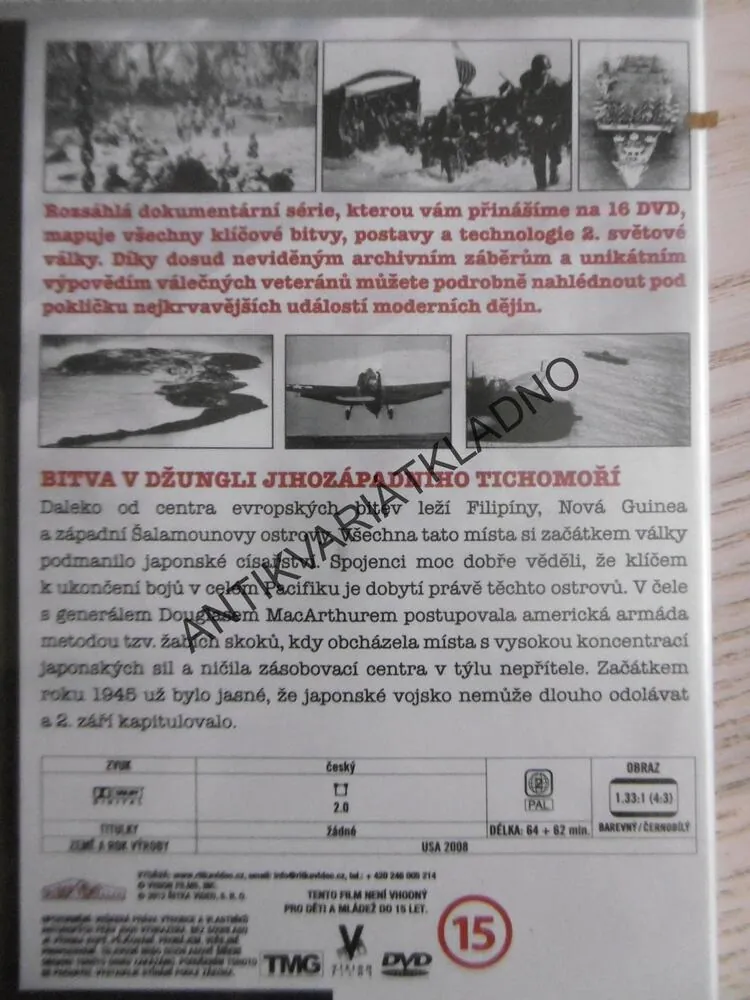 BITEVNÍ POLE 2. SVĚTOVÉ VÁLKY 13, DVD FILM DOKUMENT