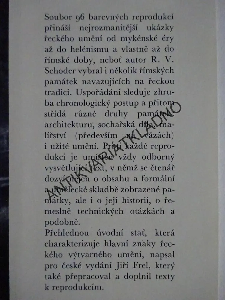 MISTROVSKÁ DÍLA ŘECKÉHO UMĚNÍ, R. V. SCHODER, **an