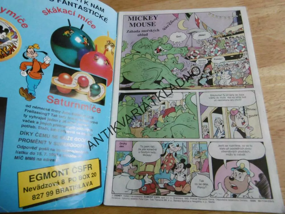 MICKEY MOUSE, KOMIKS, DISNEY, 6/1992