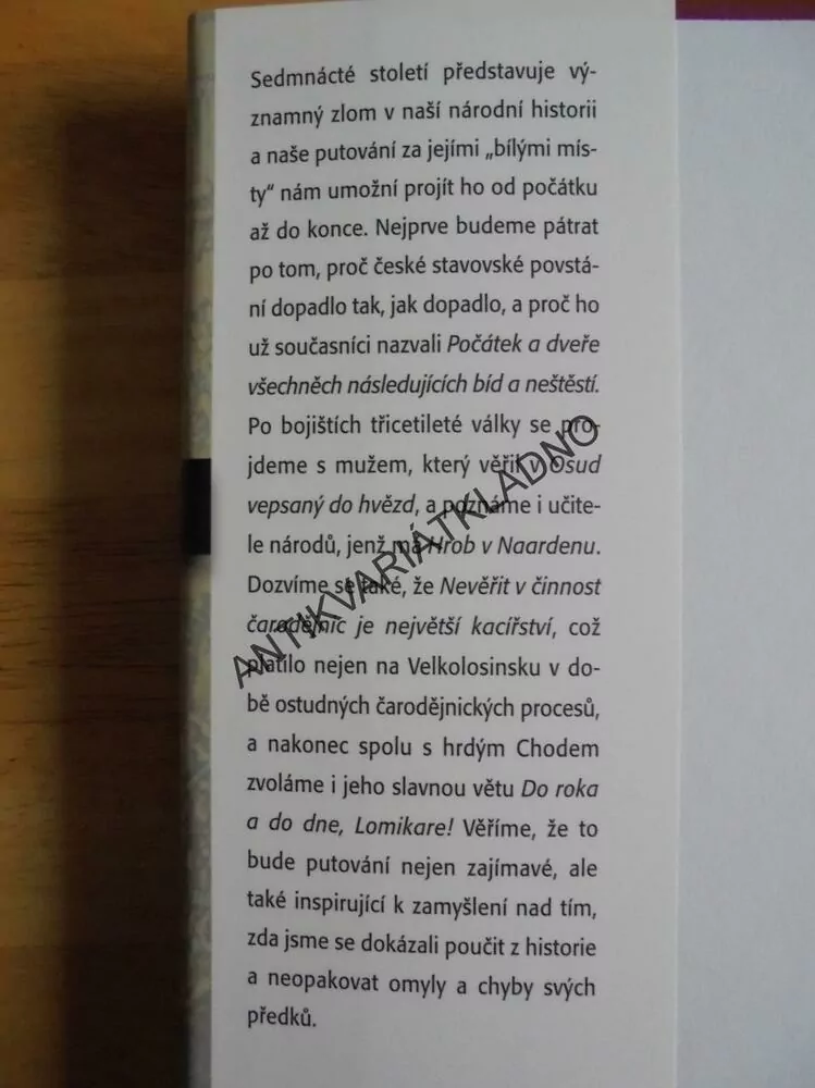 BÍLÁ MÍSTA ČESKÉ HISTORIE 1, 17.STOLETÍ, JIŘÍ BÍLEK, **an