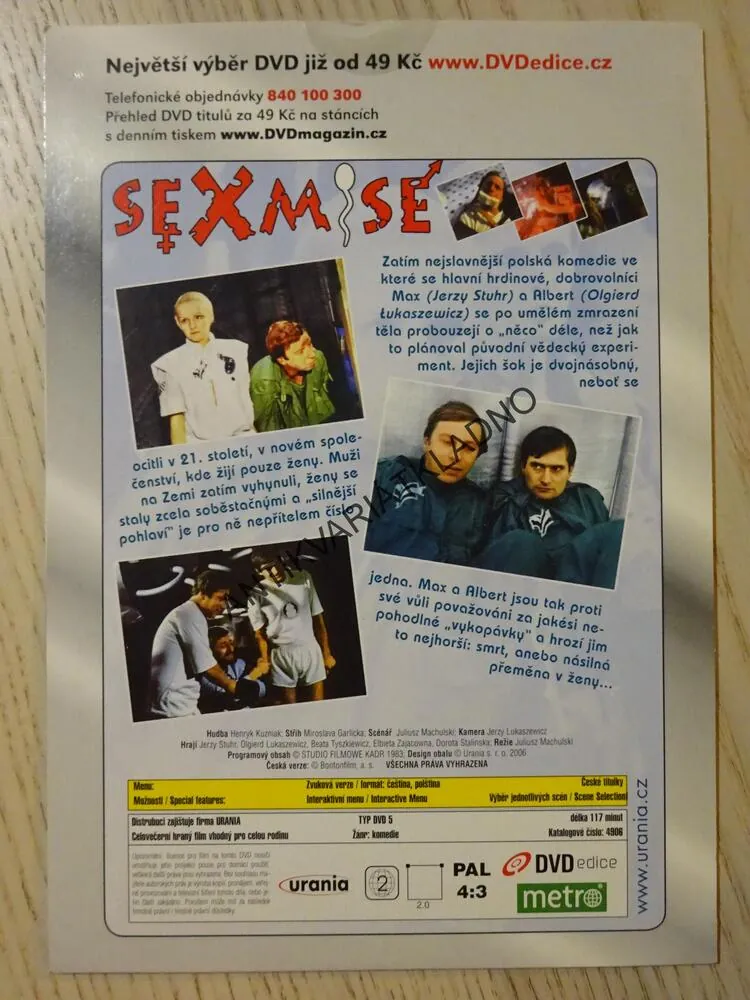 SEXMISE, DVD FILM 
