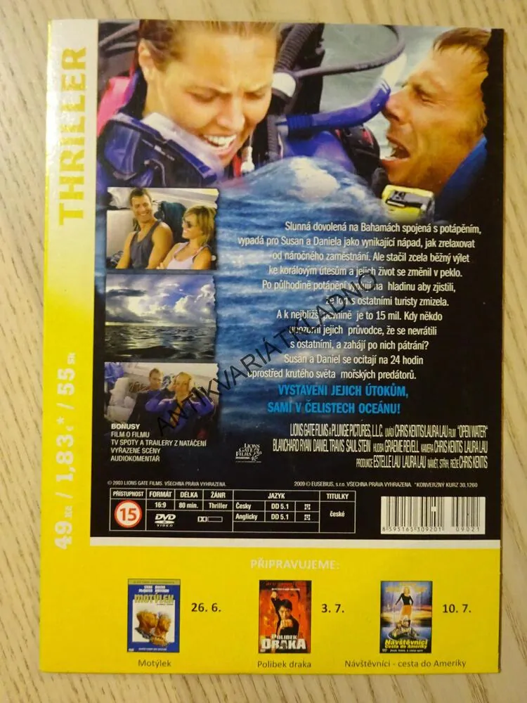 OTEVŘENÉ MOŘE, DVD FILM