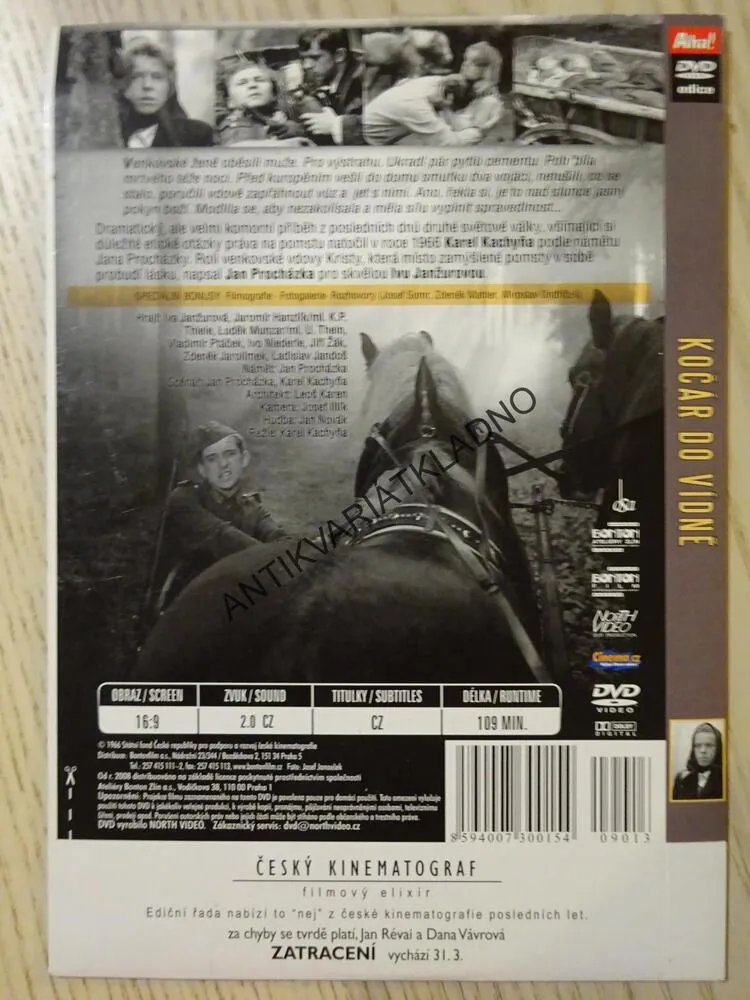 KOČÁR DO VÍDNĚ, JANŽUROVÁ, HANZLÍK, DVD FILM
