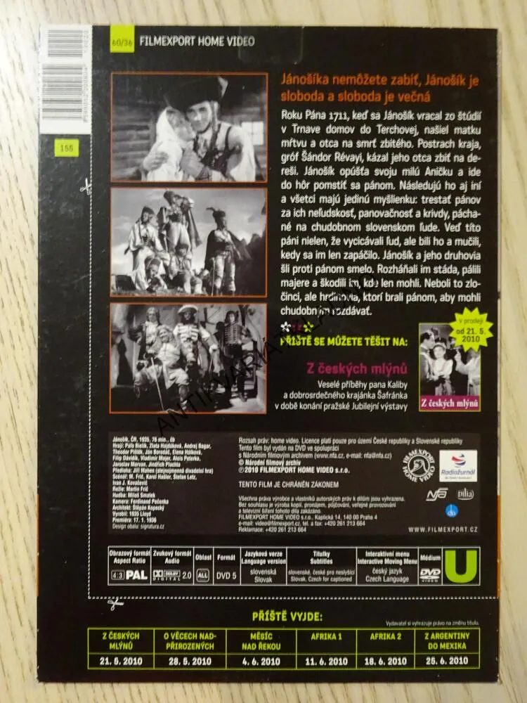 JÁNOŠÍK, DVD FILM