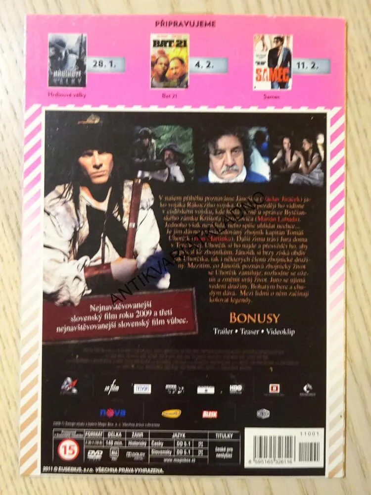 JÁNOŠÍK, DVD FILM 