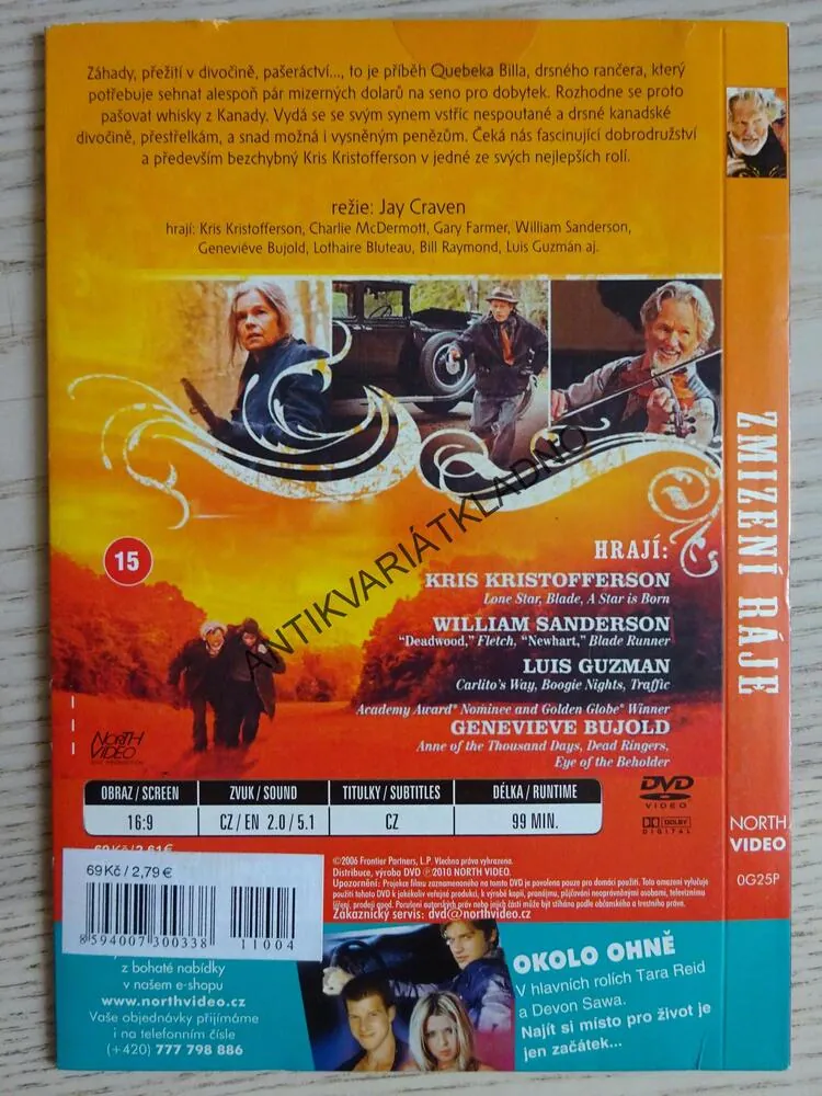 ZMIZENÍ RÁJE, DVD FILM 