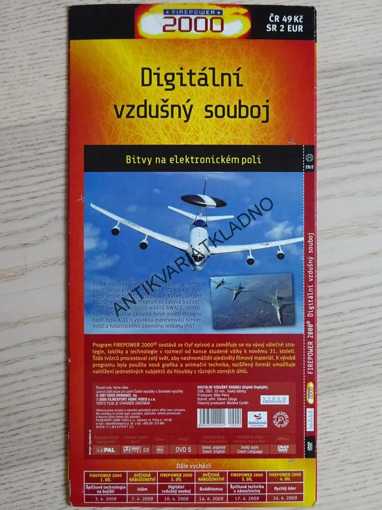 DIGITÁLNÍ VZDUŠNÝ SOUBOJ, FIREPOWER 2000, DVD FILM DOKUMENT