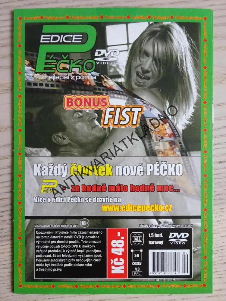 EDICE PÉČKO 9., TO NEJLEPŠÍ Z PORNA, BONUS FIST, DVD FILM