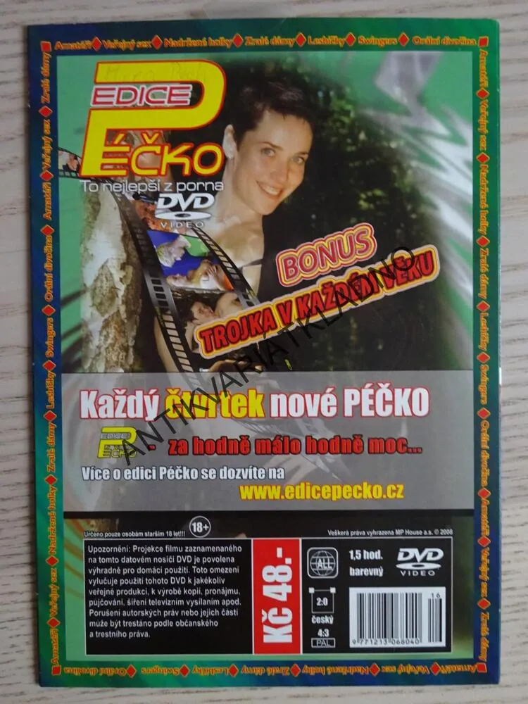 EDICE PÉČKO 16., TO NEJLEPŠÍ Z PORNA, BONUS DOMÁCÍ VIDEO, DVD FILM