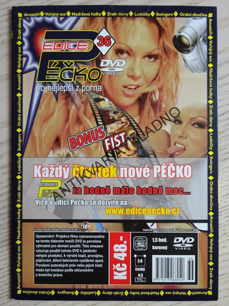 EDICE PÉČKO 36., TO NEJLEPŠÍ Z PORNA, BONUS FIST, DVD FILM