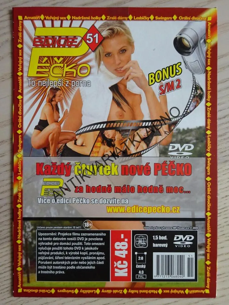 EDICE PÉČKO 51., TO NEJLEPŠÍ Z PORNA, BONUS S/M, DVD FILM