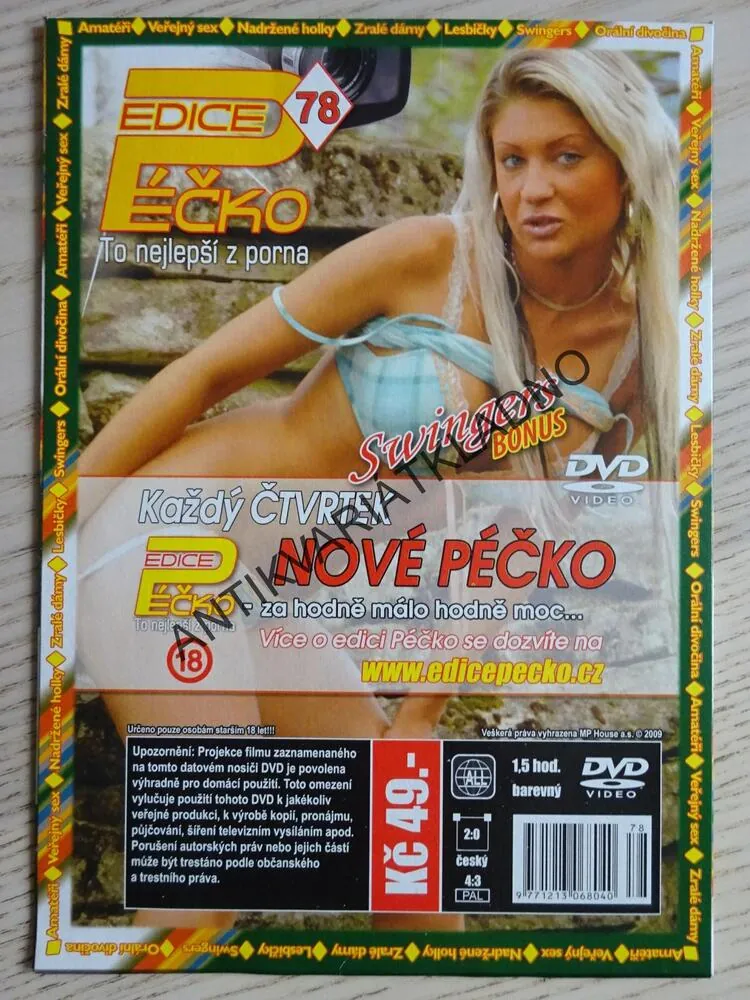 EDICE PÉČKO 78., TO NEJLEPŠÍ Z PORNA, BONUS SWINGERS, DVD FILM