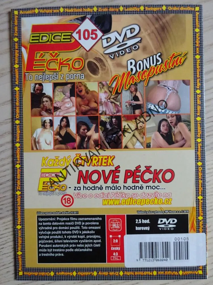 EDICE PÉČKO 105., TO NEJLEPŠÍ Z PORNA, BONUS MASOPUSTNÍ, DVD FILM