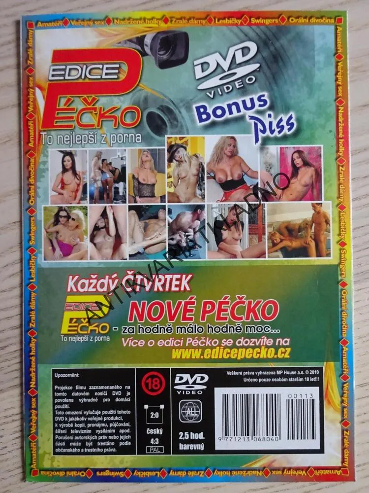 EDICE PÉČKO 113., TO NEJLEPŠÍ Z PORNA, BONUS PISS, DVD FILM