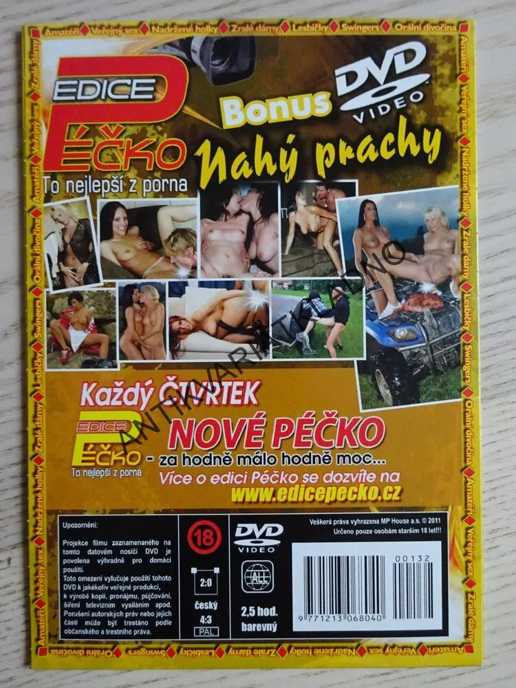 EDICE PÉČKO 132., TO NEJLEPŠÍ Z PORNA, BONUS NAHÝ PRACHY, DVD FILM