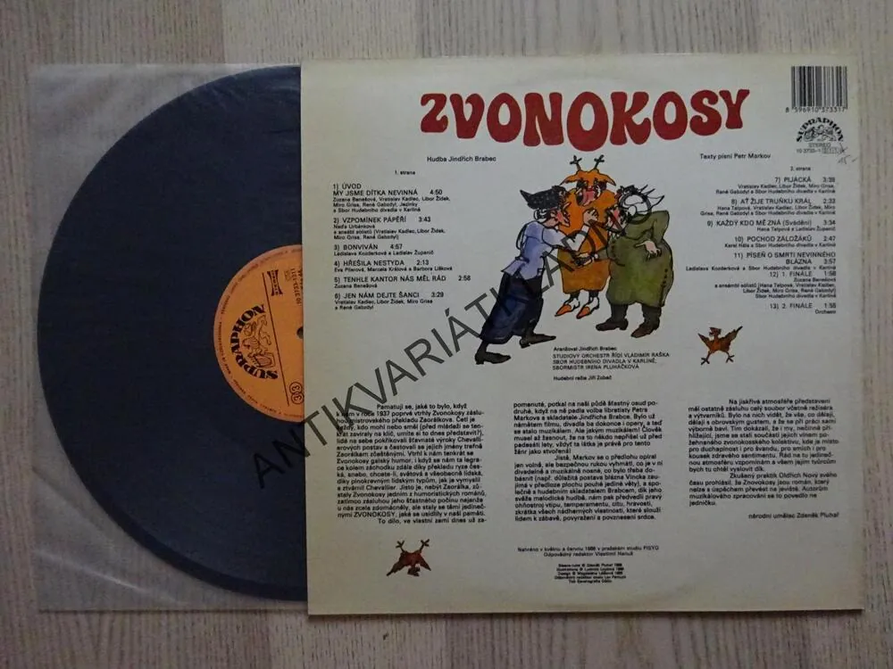 ZVONOKOSY, MUZIKÁL, BRABEC, MARKOV, LP,