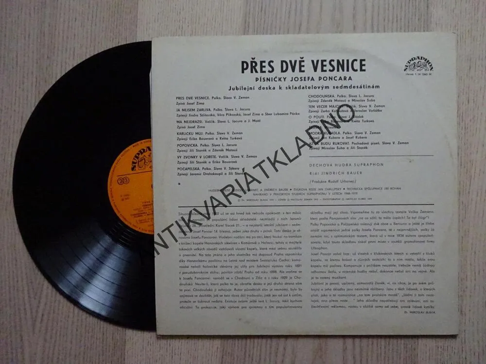 PŘES DVĚ VESNICE, JOSEF PONCAR, LP