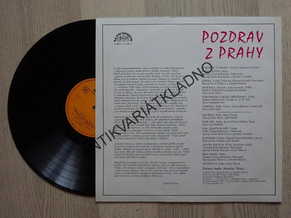 POZDRAV Z PRAHY, DECHOVÁ HUDBA, LP