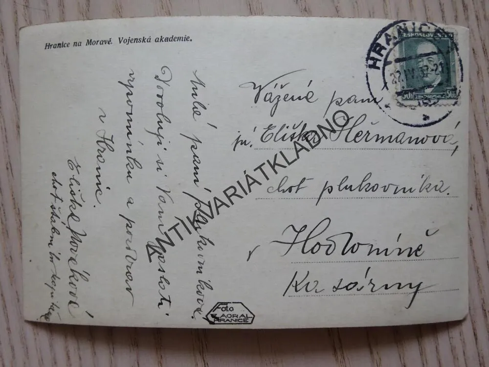 HRANICE NA MORAVĚ, MORAVA, VOJENSKÁ AKADEMIE, OKRES PŘEROV