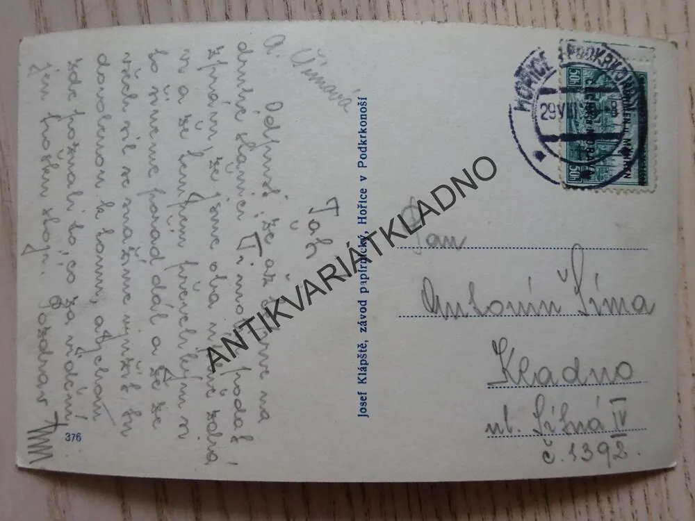 HOŘICE V PODKRKONOŠÍ, 1939, OKRES JIČÍN