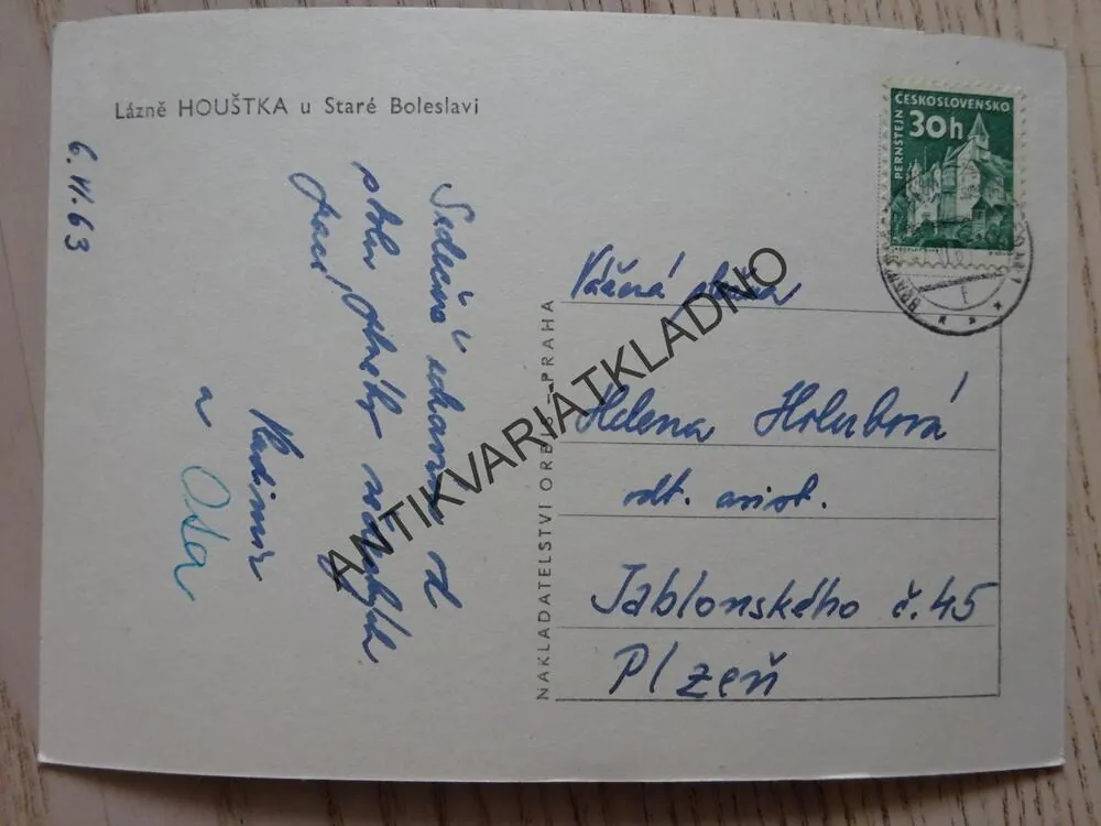 LÁZNĚ HOUŠTKA U STARÉ BOLESLAVI, BRANDÝS NADL LABEM-STARÁ BOLESLAV, OKRES PRAHA-VÝCHOD, 1963