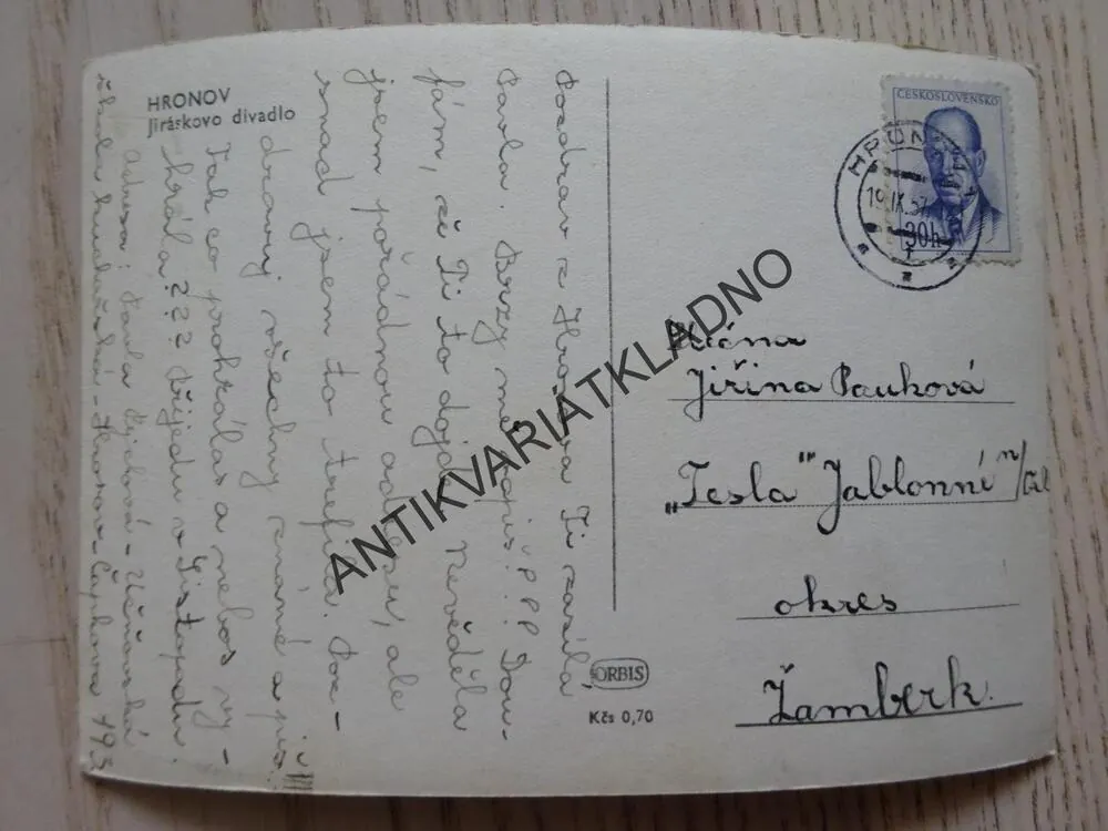 HRONOV, OKRES NÁCHOD, JIRÁSKOVO DIVADLO