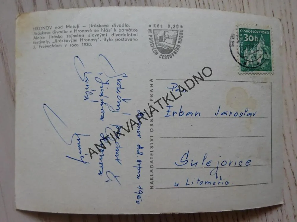 HRONOV, OKRES NÁCHOD, JIRÁSKOVO DIVADLO