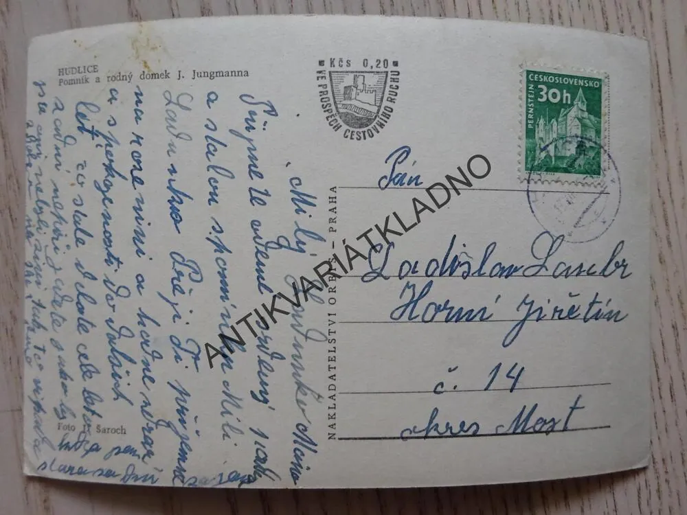 HUDLICE, POMNÍK A RODNÝ DOMEK JOSEFA JUNGMANNA, OKRES BEROUN