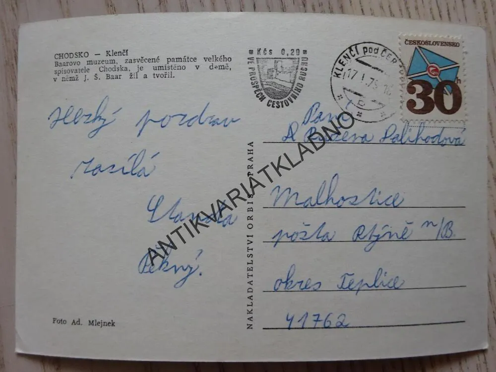 CHODSKO, KLENČÍ, OKRES DOMAŽLICE