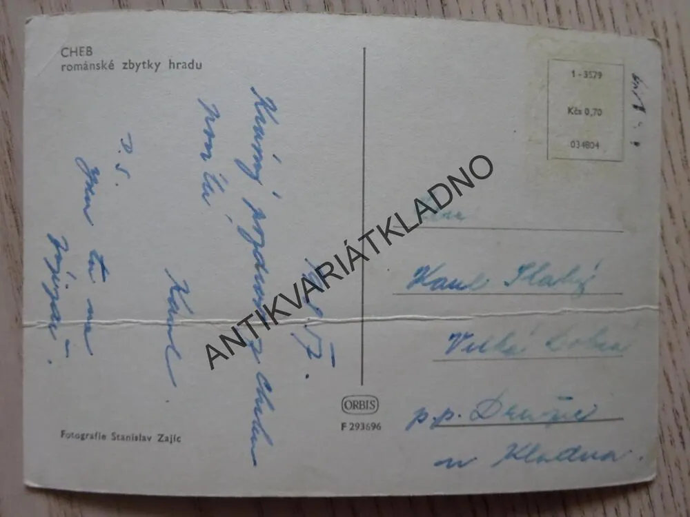 CHEB, ROMÁNSKÉ ZBYTKY HRADU, 1957