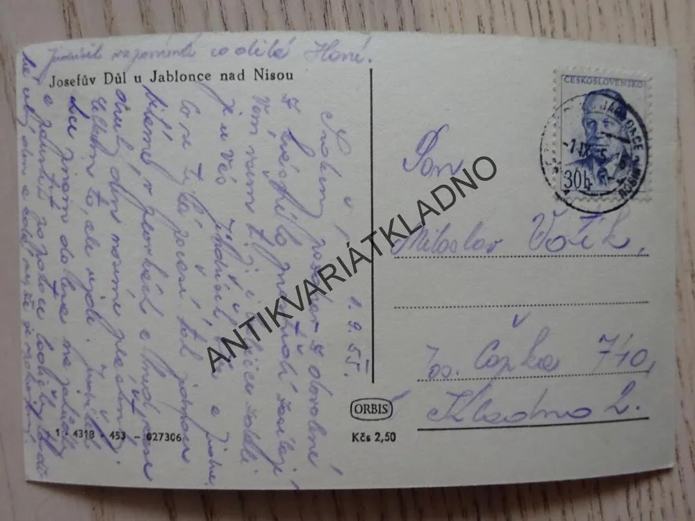 JOSEFŮV DŮL U JABLONCE NAD NISOU, OKRES JABLONEC NAD NISOU, 1955
