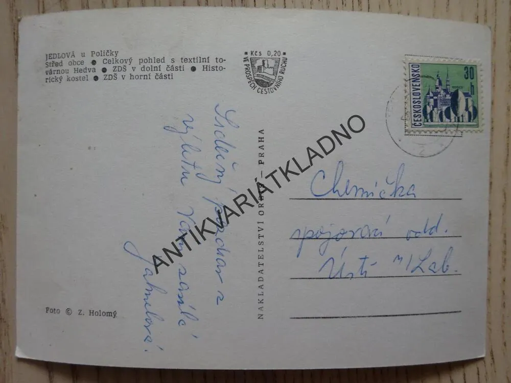 JEDLOVÁ U POLIČKY, OKÉNKOVÁ POHLEDNICE, OKRES SVITAVY