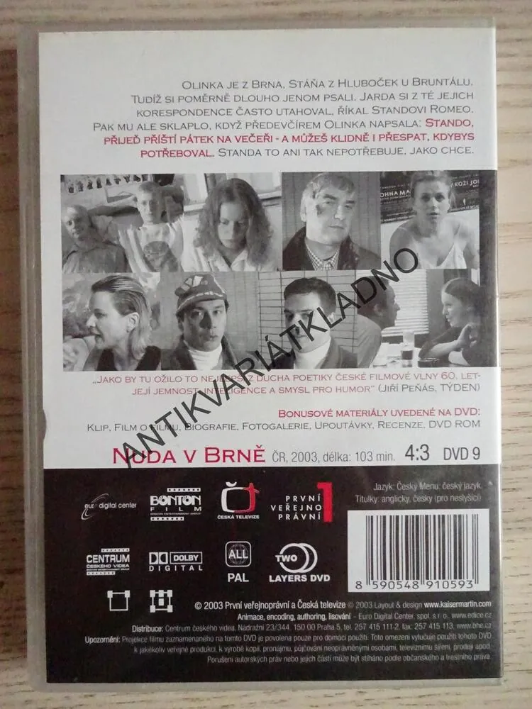 NUDA V BRNĚ, DVD FILM  ČR