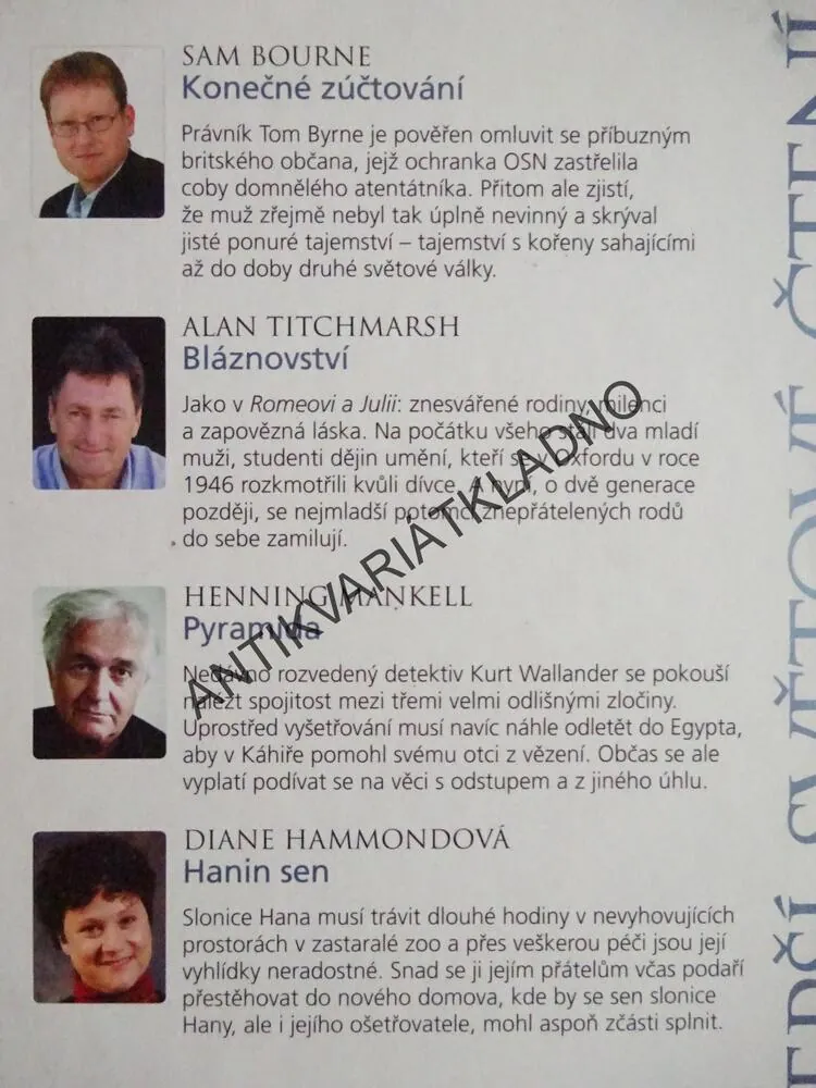 KONEČNÉ ZÚČTOVÁNÍ - BOURNE, BLÁZNOVSTVÍ - TITCHMARSH, PYRAMIDA - MANKELL, HANIN SEN - HAMMONDOVÁ, **an