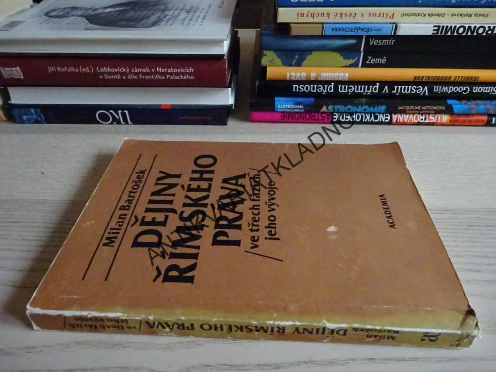 DĚJINY ŘÍMSKÉHO PRÁVA (VE TŘECH FÁZÍCH JEHO VÝVOJE), MILAN BARTOŠEK, **an