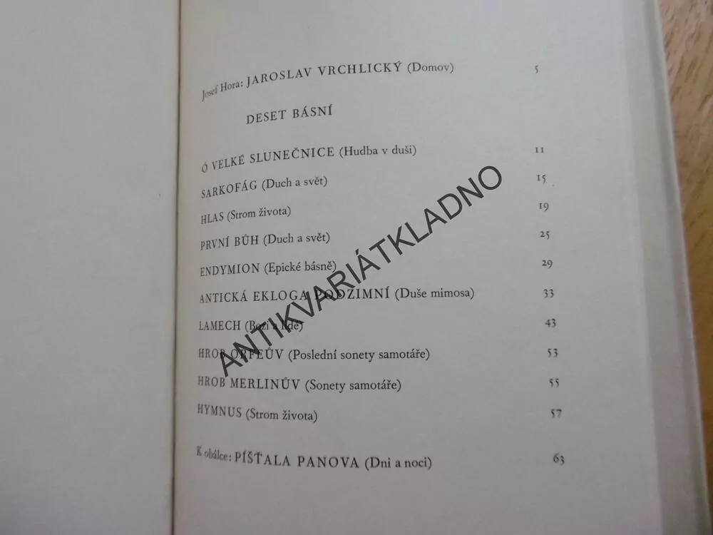 DRUHÝCH DESET BÁSNÍ JAROSLAVA VRCHLICKÝ,ŠVABINSKÝ, **an