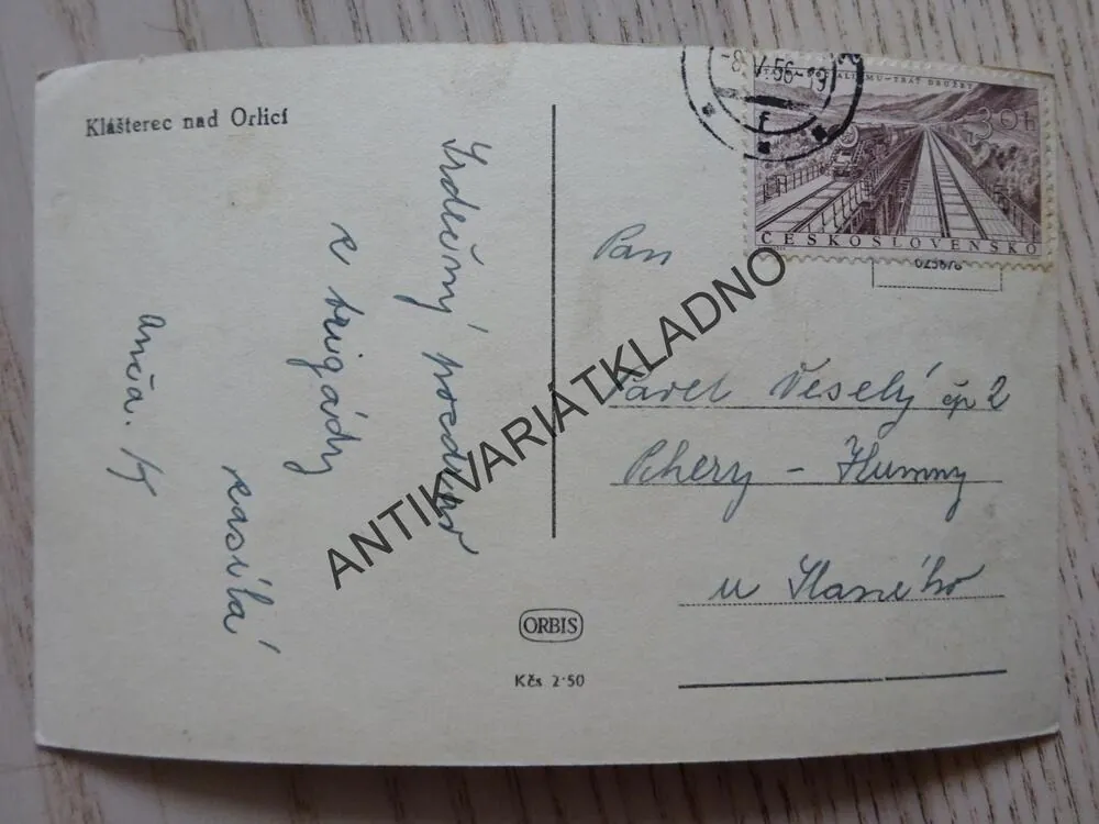 KLÁŠTEREC NAD ORLICÍ, 1956, OKRES ÚSTÍ NAD ORLICÍ