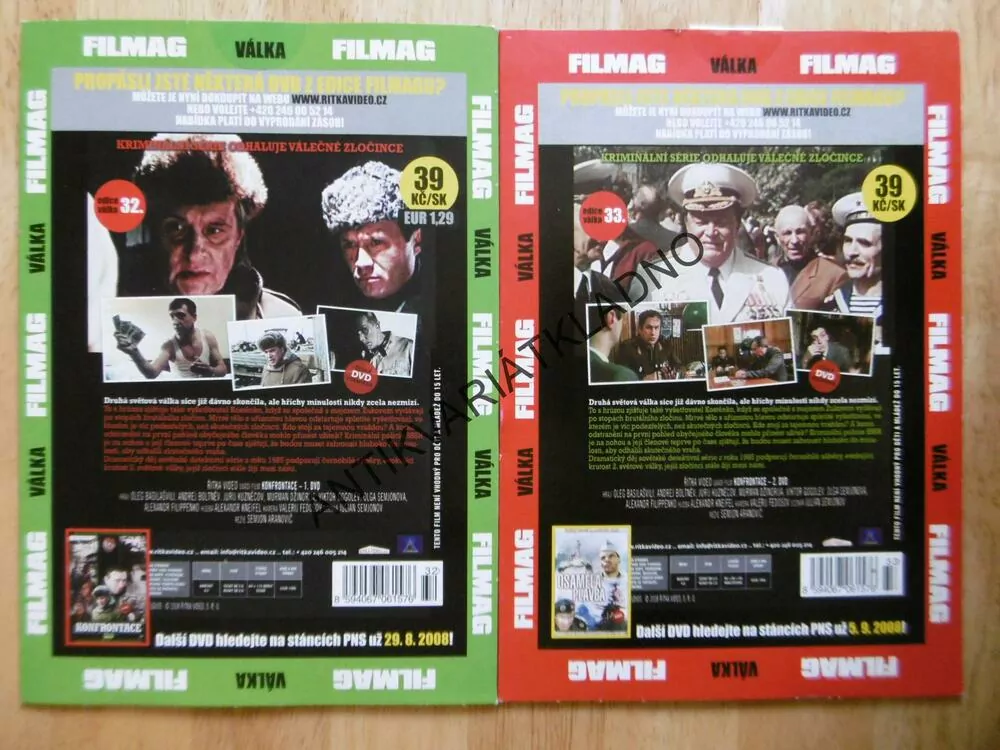KONFRONTACE, 1-2, VÁLKA, DVD FILM