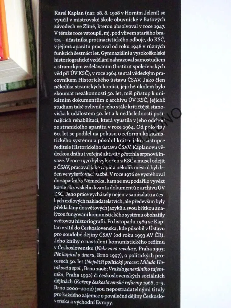 NÁRODNÍ FRONTA, 1948-1960, KAREL KAPLAN, **an
