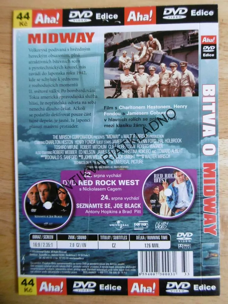 BITVA O MIDWAY, HESTON, FONDA, DVD FILM