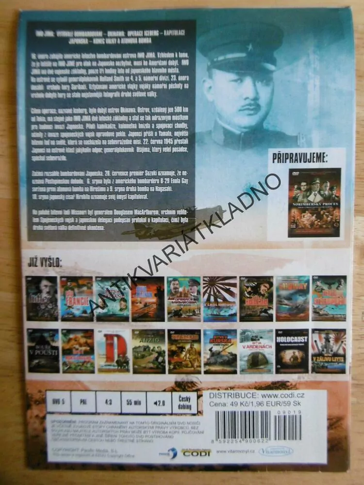 IWO JIMA, VÁLKA, DVD FILM