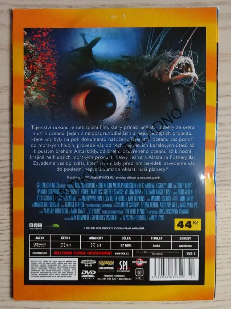 TAJEMSTVÍ OCEÁNU, DVD FILM DOKUMENT