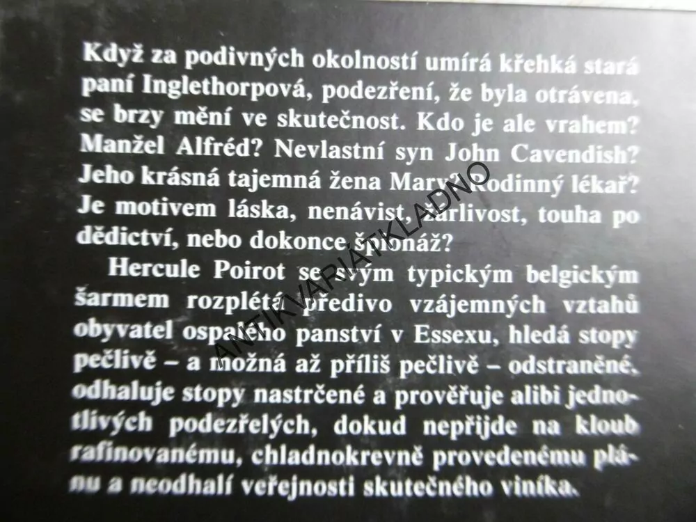 ZÁHADA NA ZÁMKU STYLES, AGATHA CHRISTIE, **an