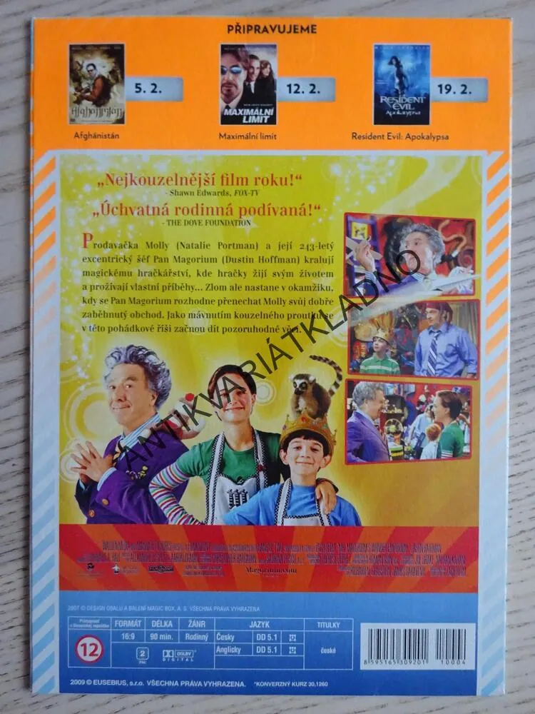 ŘÍŠE HRAČEK, DVD FILM