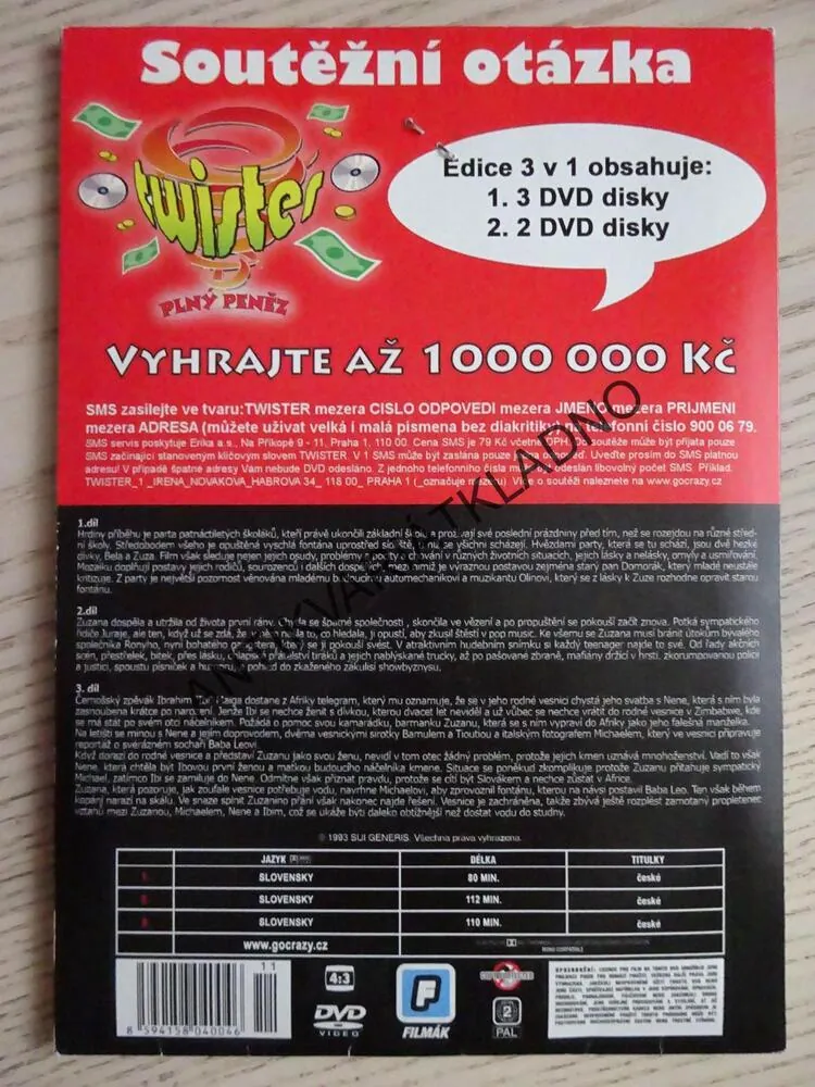 FONTÁNA PRE ZUZANU, 1.-3. DÍL, DVD FILM