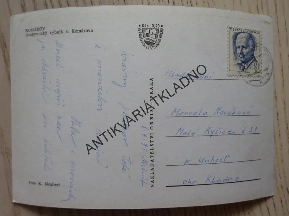 KOMÁROV, DRÁTOVNICKÝ RYBNÍK U KOMÁROVA, OKRES BEROUN, 1971
